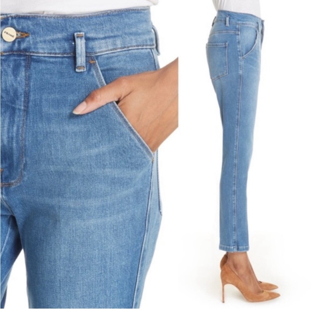 NWT FRAME Straight Leg Cropped High Rise Jeans Size 31